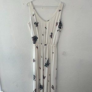 OFF-WHITE/FLORAL MAXI DRESS